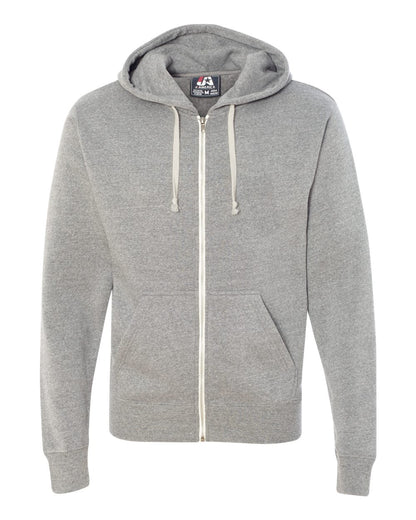 Men's Triblend Full-Zip Hooded Sweatshirt - 8872