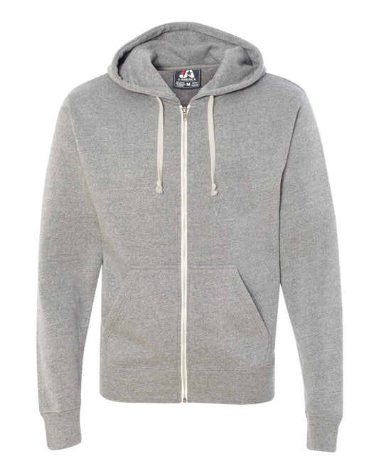 Men's Triblend Full-Zip Hooded Sweatshirt - 8872