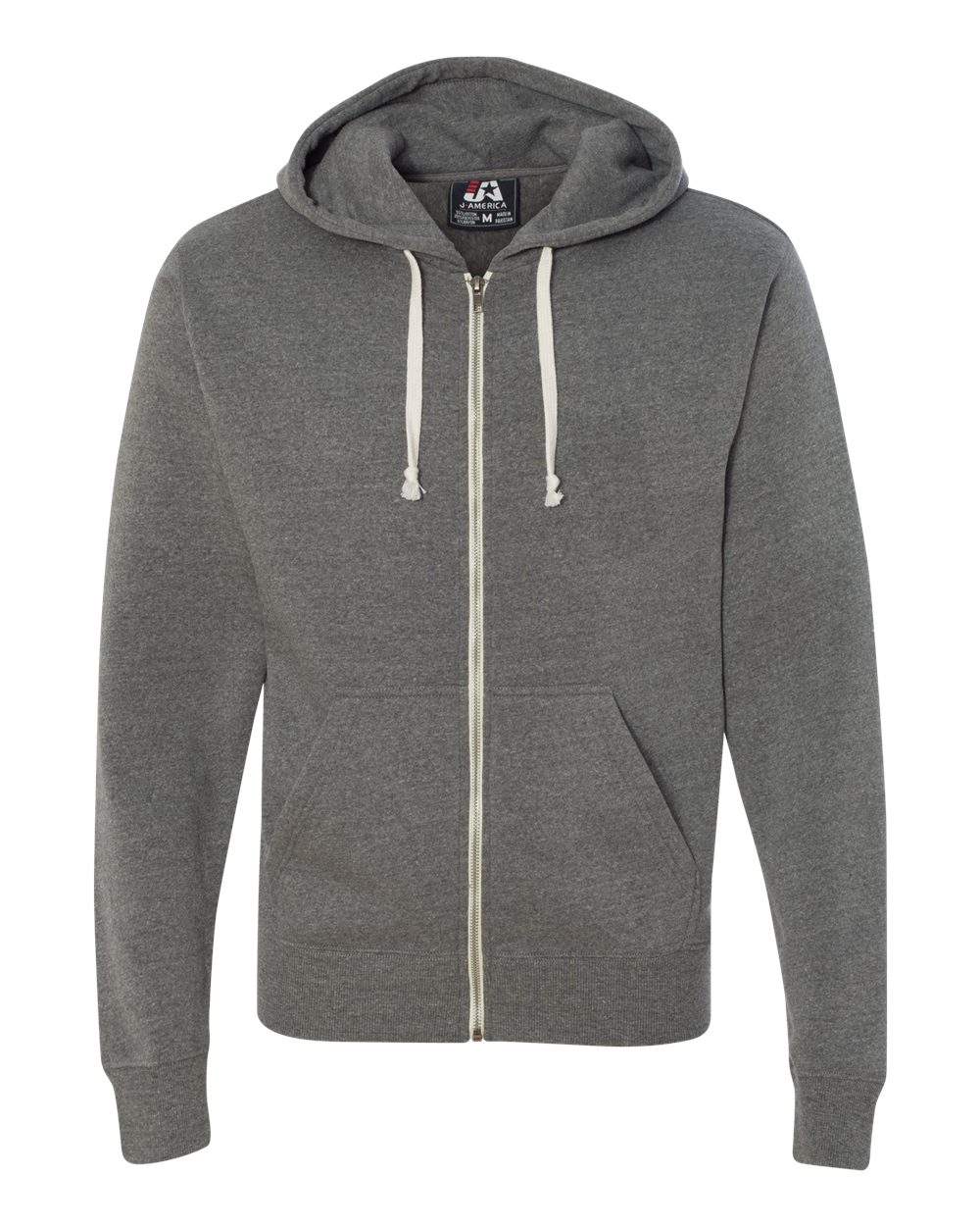 Men's Triblend Full-Zip Hooded Sweatshirt - 8872
