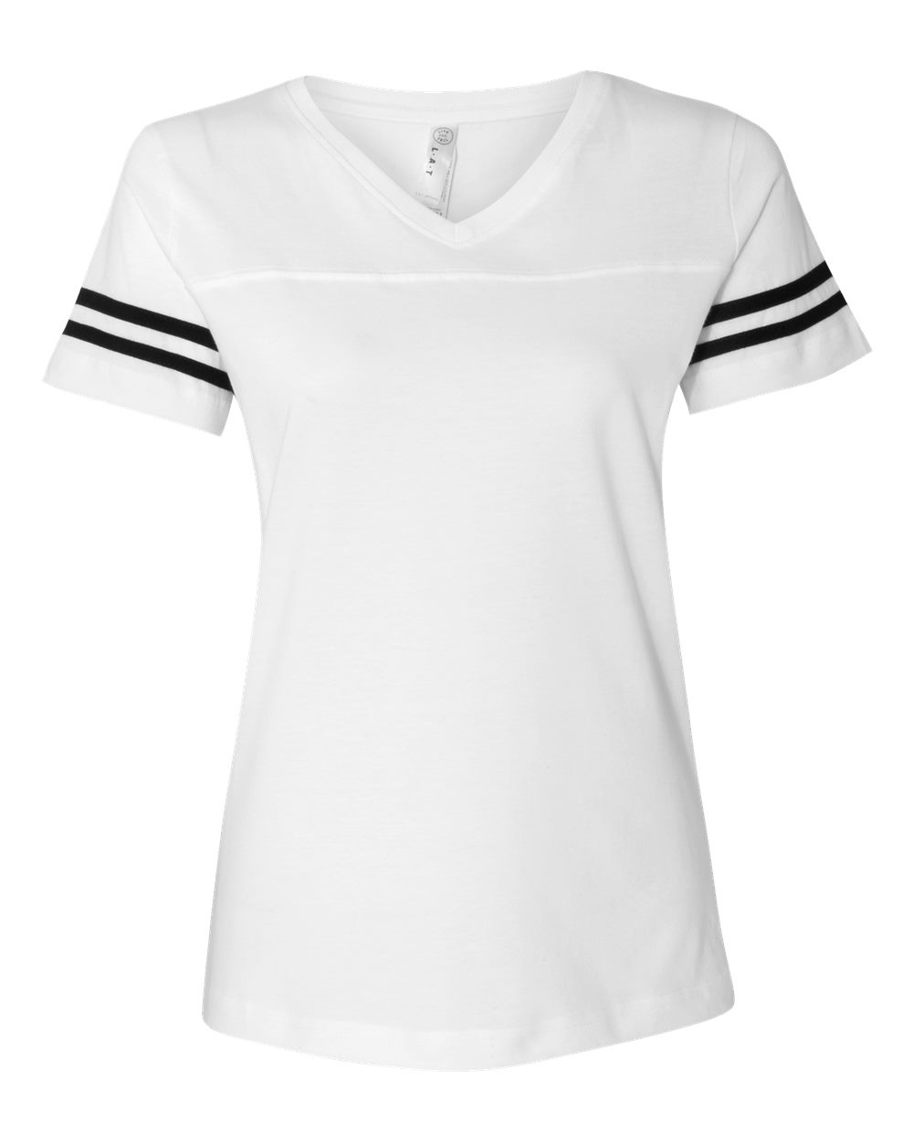 Women's Football V-Neck Fine Jersey Tee - 3537