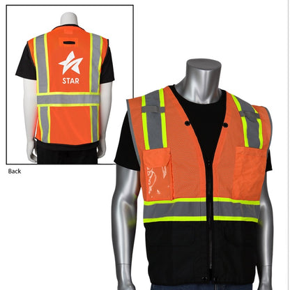 Two-Tone 11 Pocket Tech-Ready Mesh Surveyors Vest