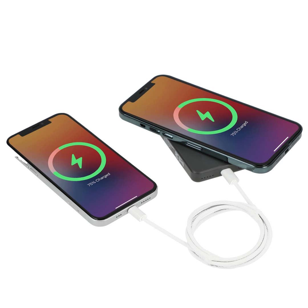 Gray Solekick™ MagClick™ 5000 mAh Wireless Power Bank