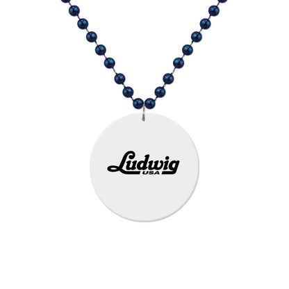 Medallion Bead Necklace w/White Medallion