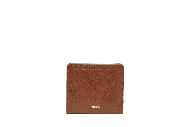 Fossil Logan Leather Small RFID Bifold Wallet - Brown