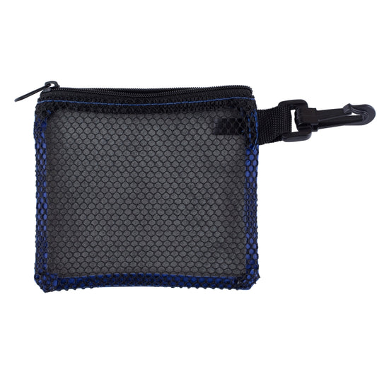 “TechMesh Wired” Mobile Tech Charging Cable Kit in Mesh Zipper Pouch Components inserted into Zipper