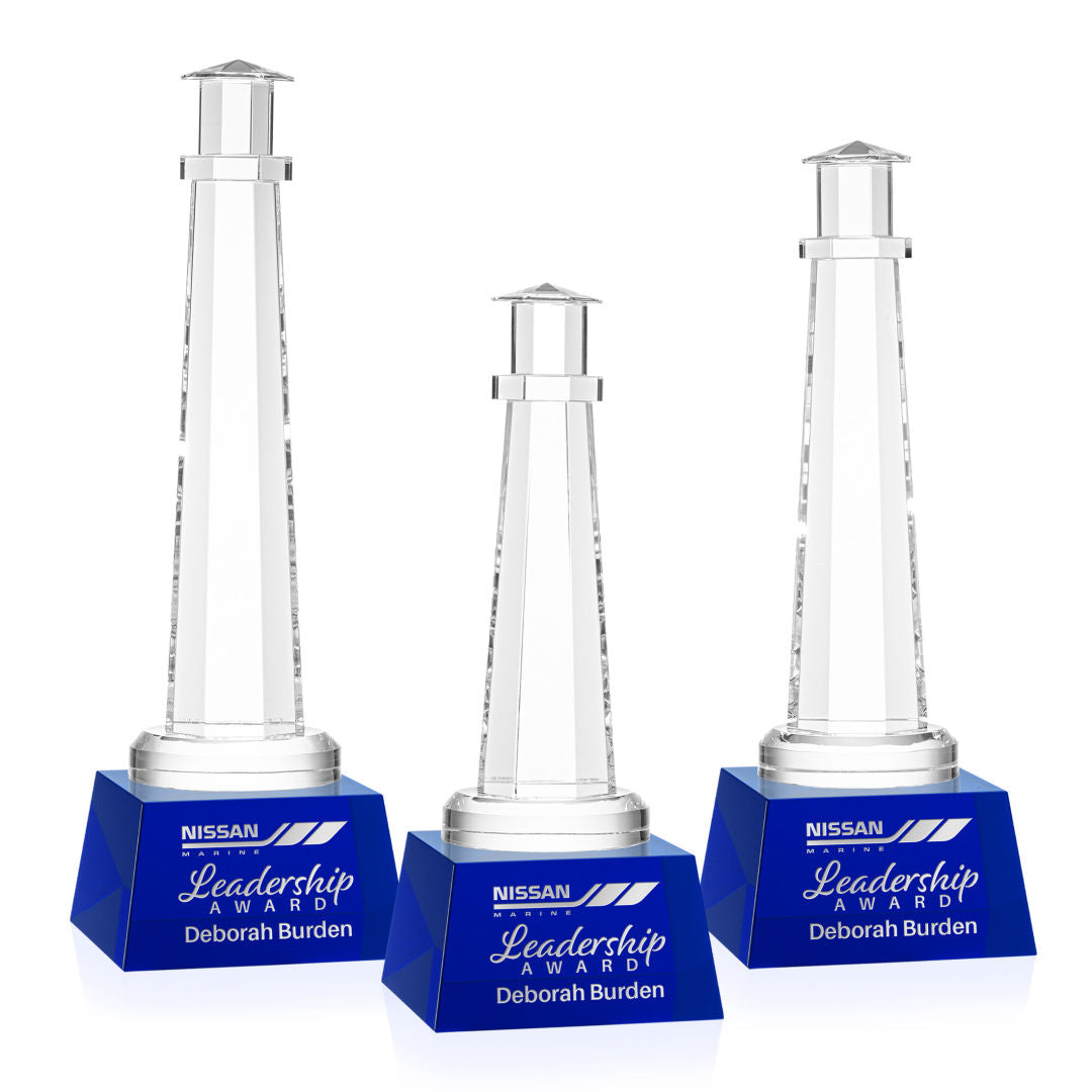 Lighthouse Award on Robson Base - Blue