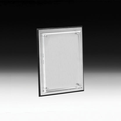 Tall Brushed Aluminum Plaque - 4 Color Process