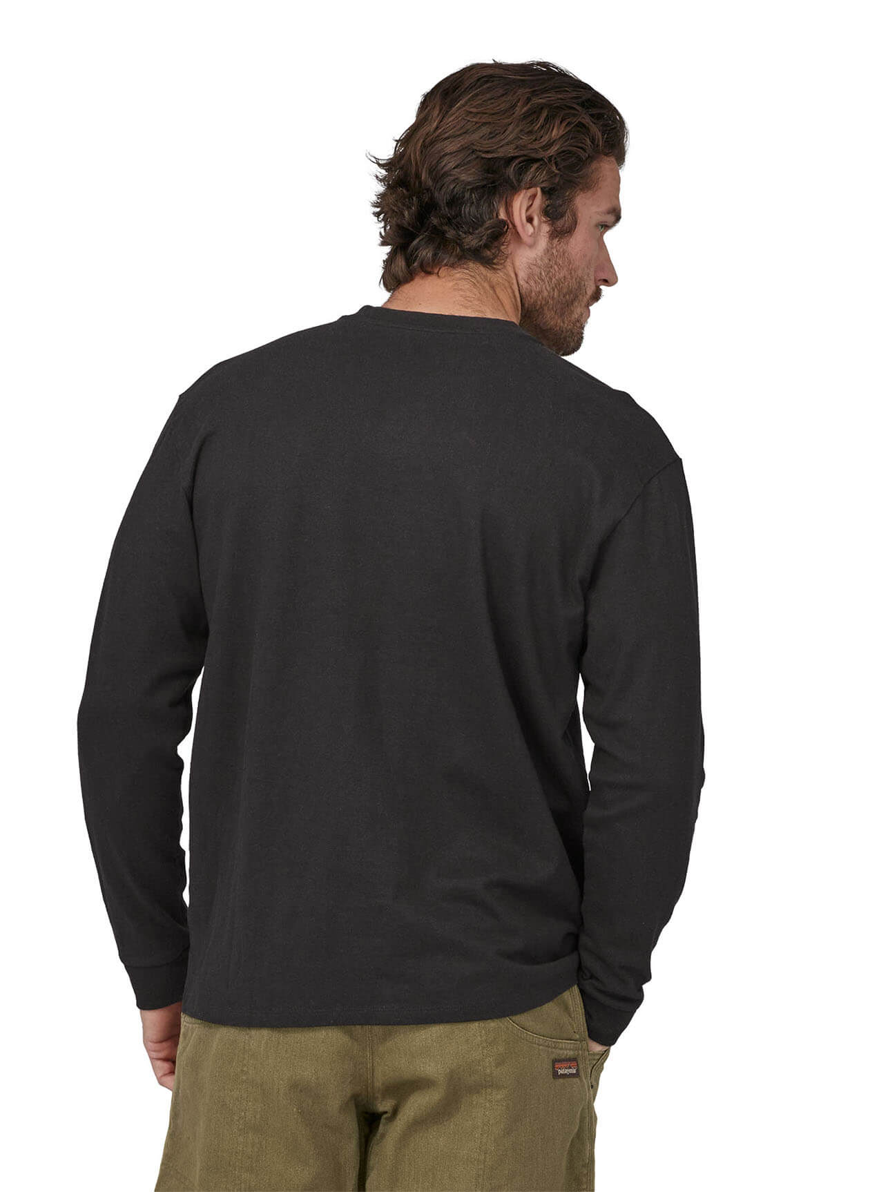 Patagonia Men's Long-Sleeved Work Henley Pocket T-Shirt - Black - MD