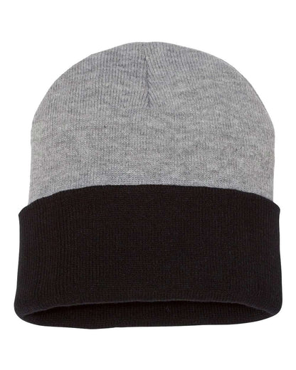 12" Color Blocked Cuffed Beanie - SP12T