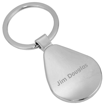 "Raindrop" Economy Laser Engraved Metal Key Holder