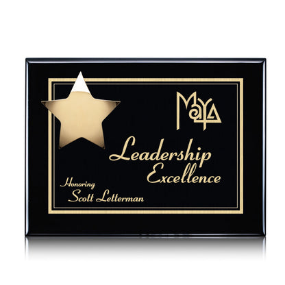 Hollister Plaque - Black/Gold