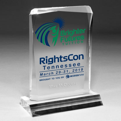 Jewel Award Laser Engraved Award