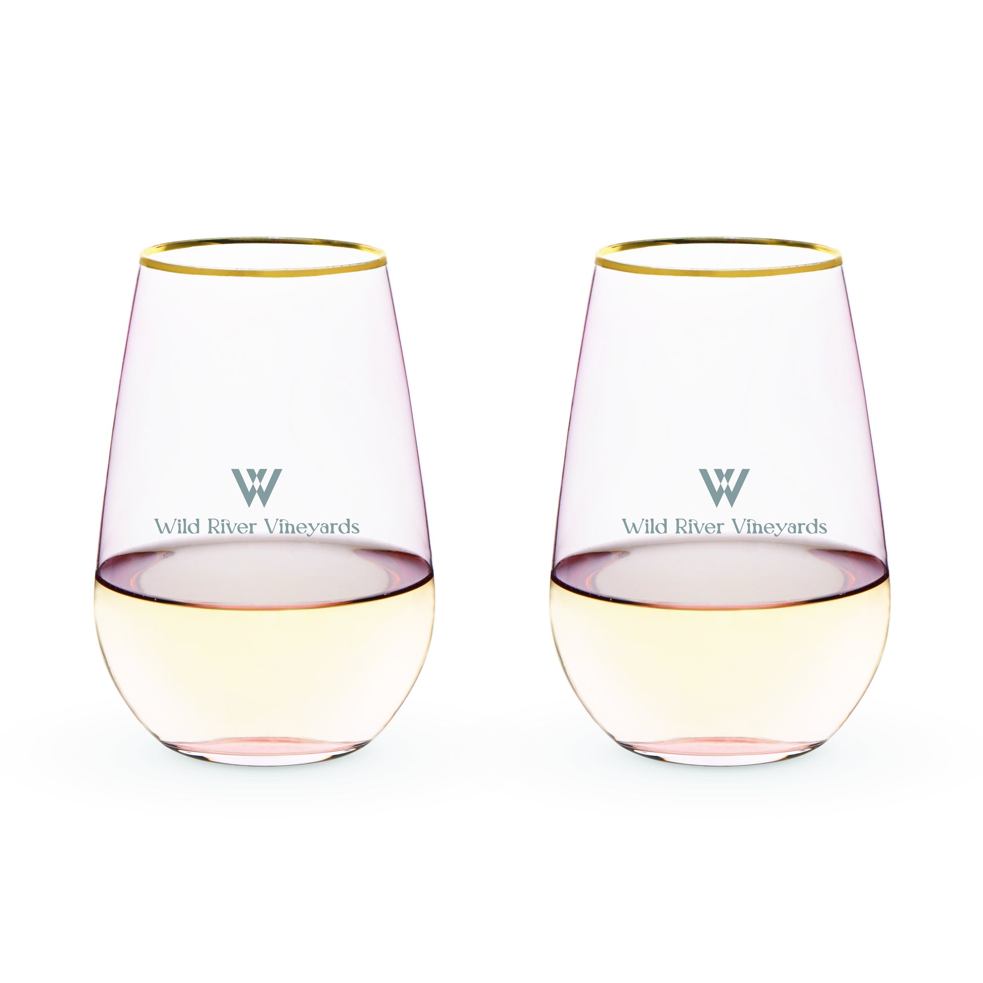 Twine Living® Rose Crystal Stemless Wine Glass