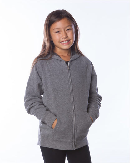 Youth Lightweight Special Blend Raglan Zip Hood - PRM15YSBZ