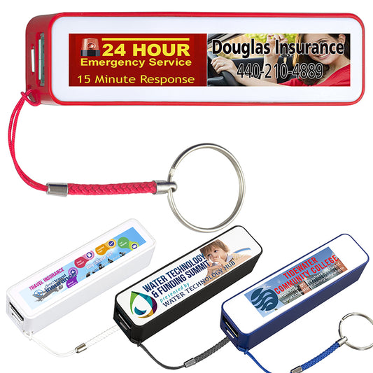 Red "In Charge" PB200 UL Listed 2200 mAh Portable Lithium Ion Power Bank Charger PB1004