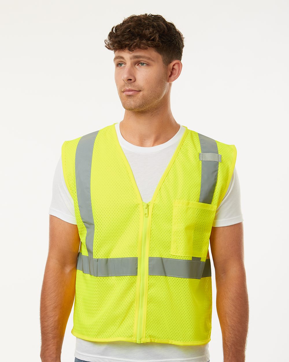 Unisex Single Pocket Zipper Mesh Vest - 1089-1090