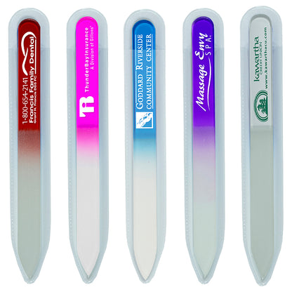Frost “Nailed It” Tempered Glass Nail File in Clear Sleeve