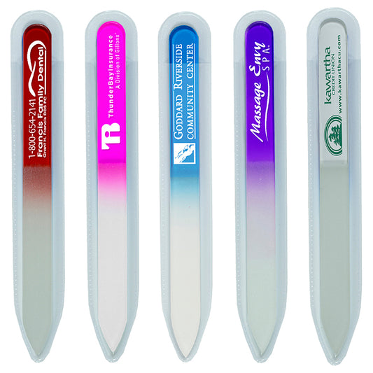 Frost “Nailed It” Tempered Glass Nail File in Clear Sleeve