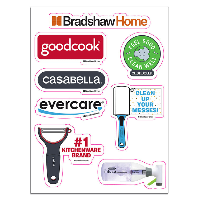 "CustomCut ™"Full Color Custom Shape Removable Vinyl Sticker Sheets (6"x 8")