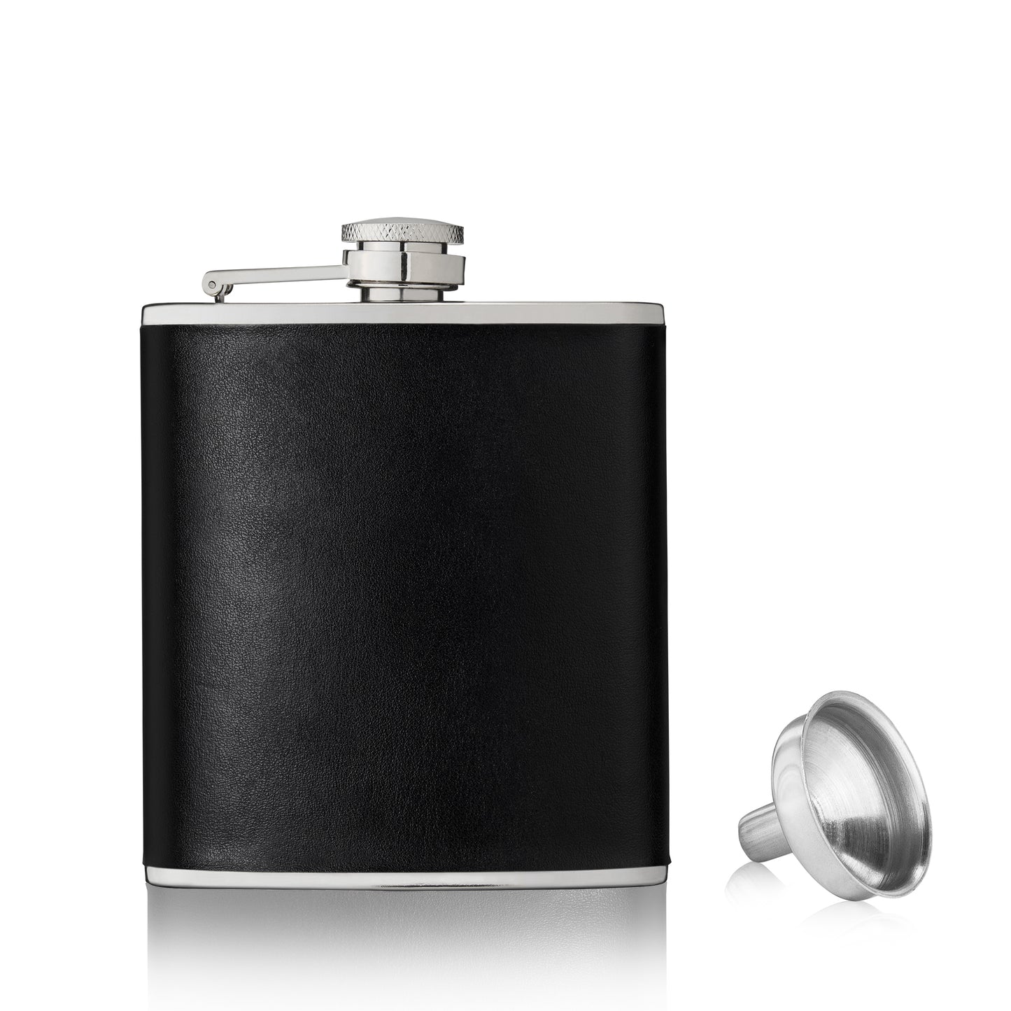 True® Monte Carlo™: 6 oz Faux Leather Flask