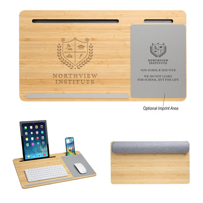 GRAY/BAMBOO Bamboo Laptop Desk