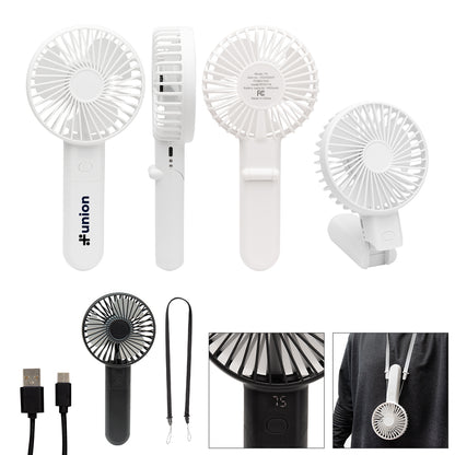 BLACK Bend & Snap Rechargeable Fan