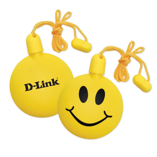 Yellow Smile Face Bubble Necklace