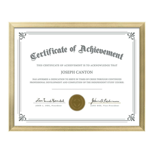 Calais Certificate Frame - Gold