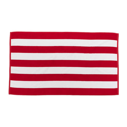 Cabana Stripe Terry Velour Beach Towel