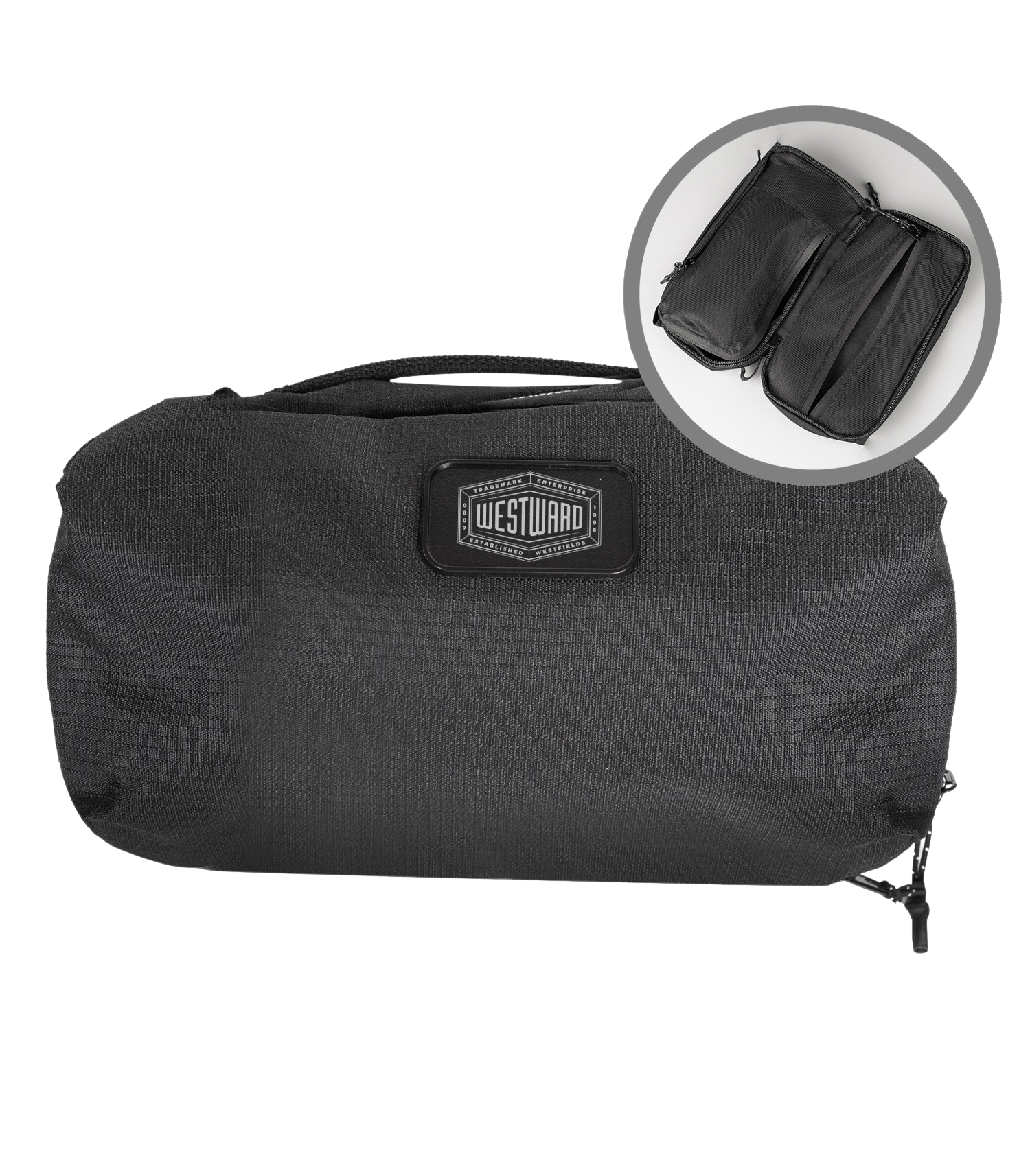 Black Waste2Gear Tech Accessory Travel Pouch