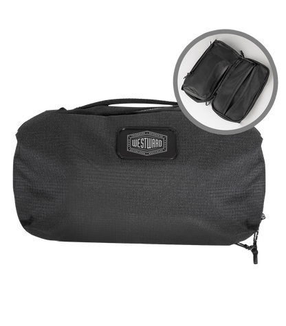 Black Waste2Gear Tech Accessory Travel Pouch
