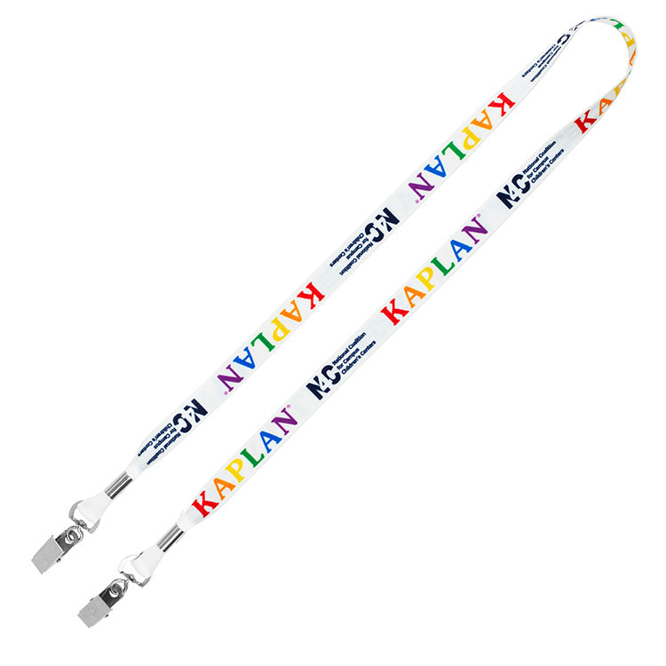 “ROMEO” 5/8” Dual Attachment Soft & Smooth Sublimation Lanyard