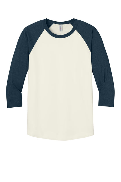 Jerzees Unisex Premium Blend Combed Ring Spun 3/4-Sleeve Raglan 560R