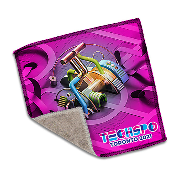 6" x 6" - “DoubleSide” 2-in-1 Full Color Sublimation Microfiber Cleaning Cloth & Terry Cloth Cleanin