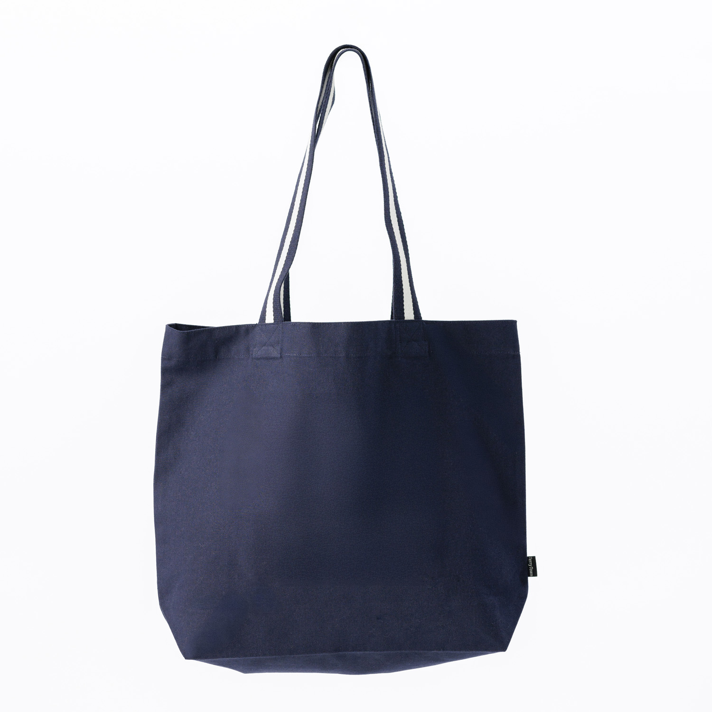 Deluxe Oversized Canvas Tote Bag with Striped Handles