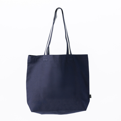 Deluxe Oversized Canvas Tote Bag with Striped Handles