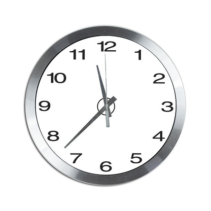 "Bridge" 14” Brushed Metal Wall Clock