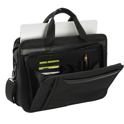 Front View of Black Paragon 15" Computer Briefcase