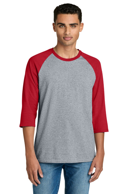 SanMar 5700_sportgreytrimred_model_front.jpg
