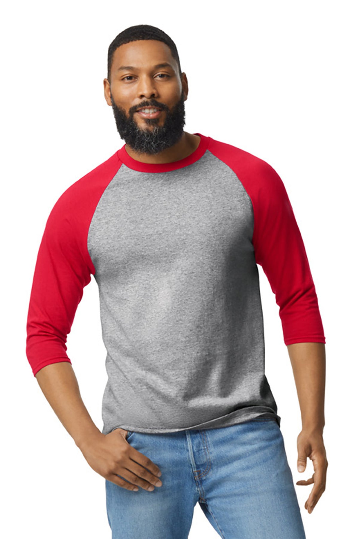 Gildan Heavy Cotton 3/4-Sleeve Raglan T-Shirt. 5700