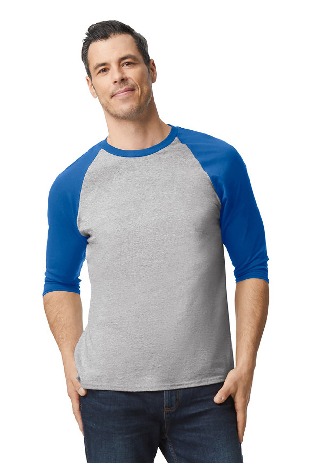 Gildan Heavy Cotton 3/4-Sleeve Raglan T-Shirt. 5700