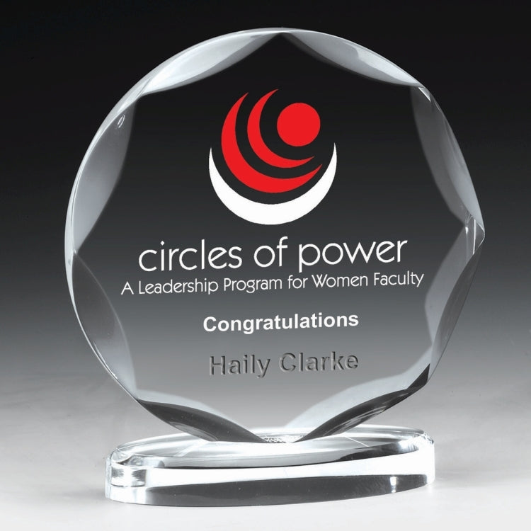 Round Scalloped Award - 4 Color Process