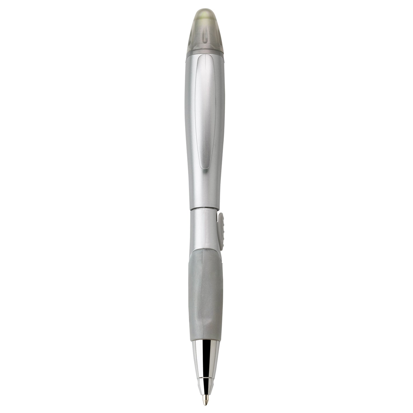 Silver blossom ballpoint pen/highlighter