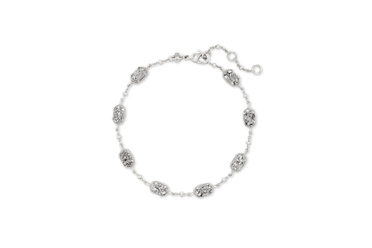 Kendra Scott Emilie Silver Chain Bracelet in Platinum Drusy