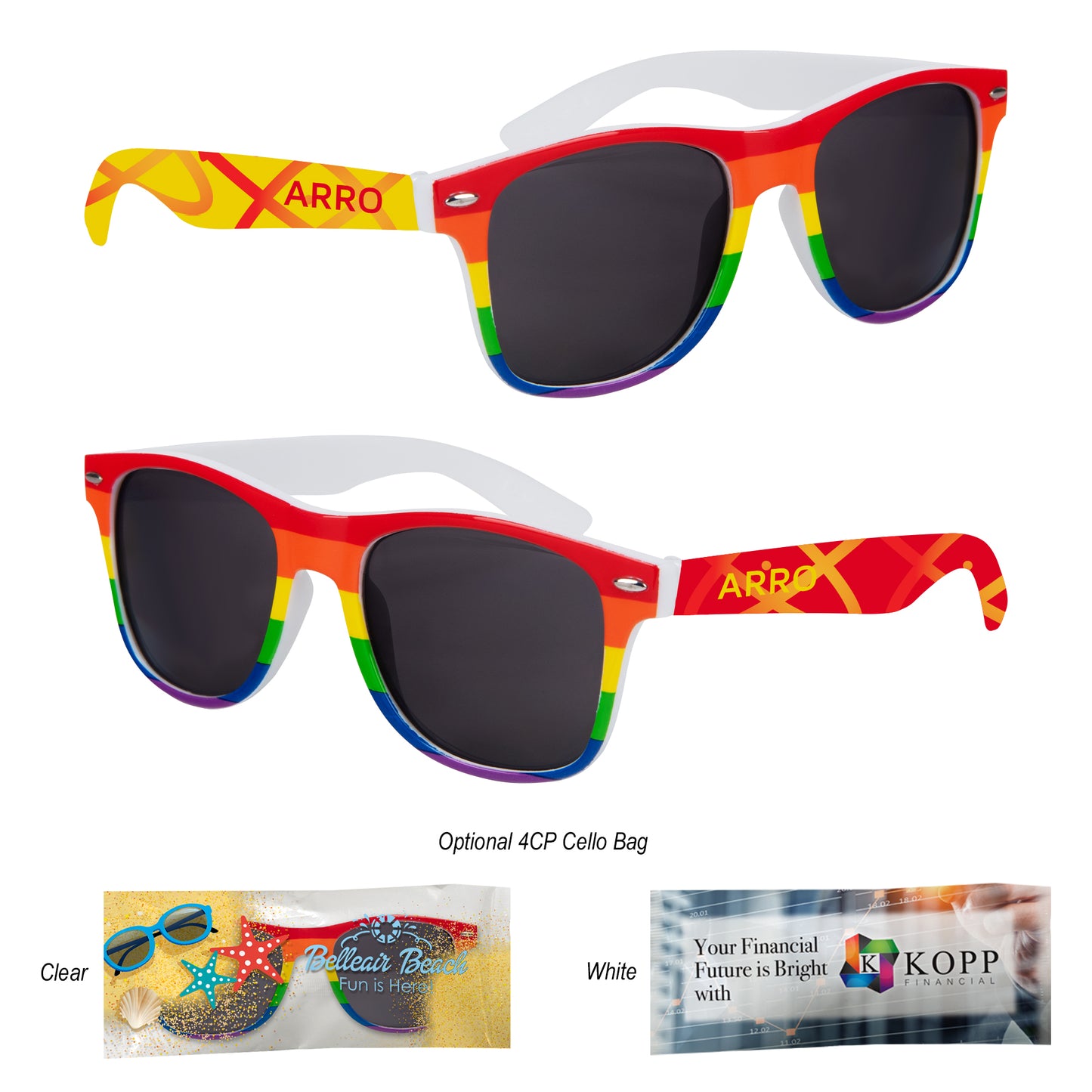 RAINBOW Full Color Prism Maliubu Sunglasses