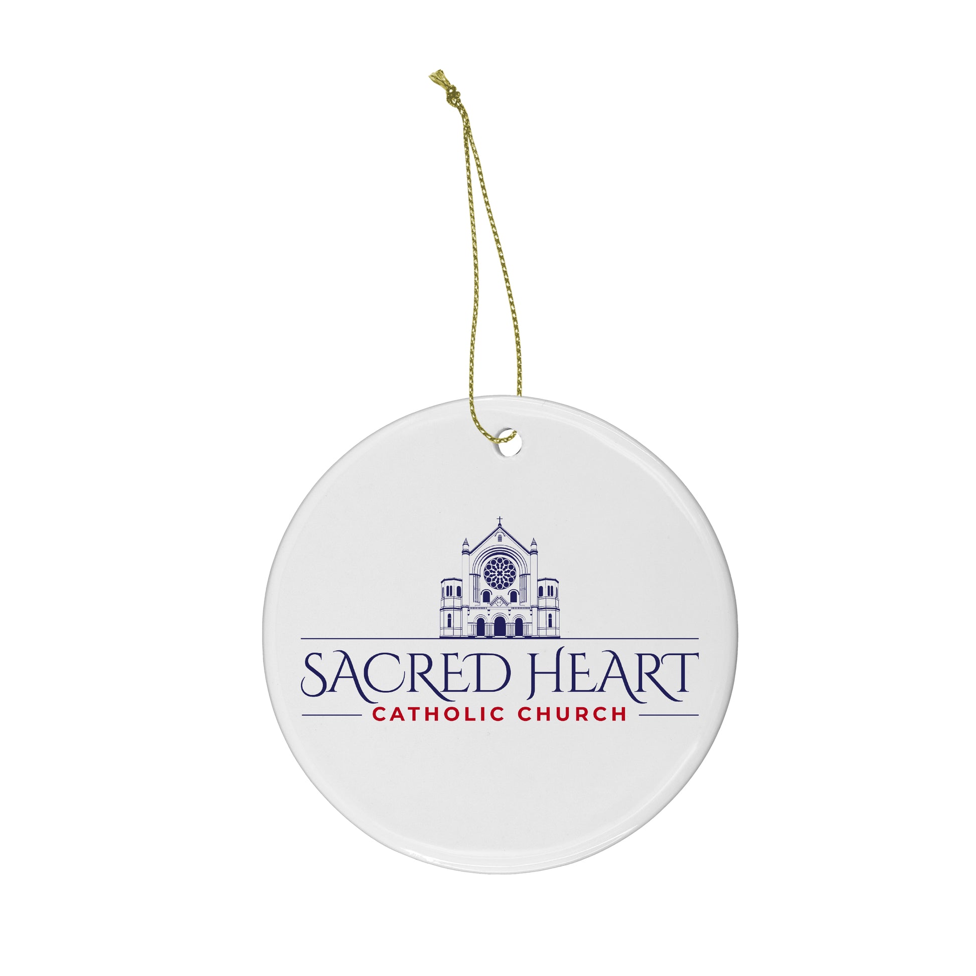 Round Ceramic Holiday Ornament