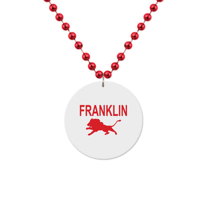 Medallion Bead Necklace w/White Medallion