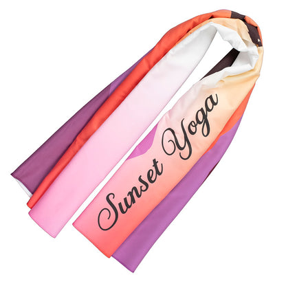 "THE SPACESAVER" 30" x 60" Full Color Ultra-Thin Recycled RPET Polyester Beach/Yoga Towel