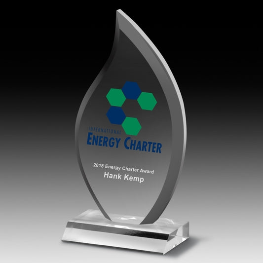 Multi-Faceted Acrylic Award (5" x 9 1/2" x 3/4") - Screen Print