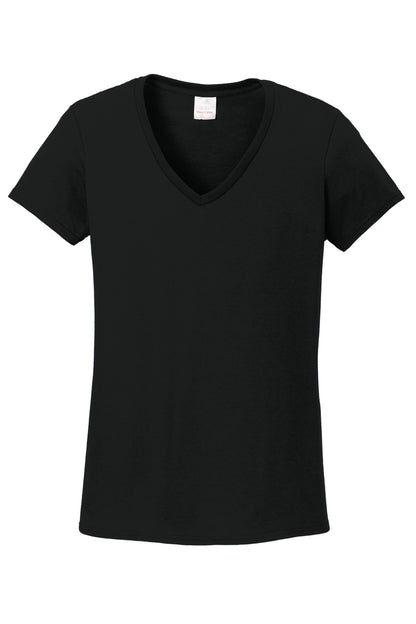 Gildan Women's Heavy Cotton 100% Cotton V-Neck T-Shirt. 5V00L